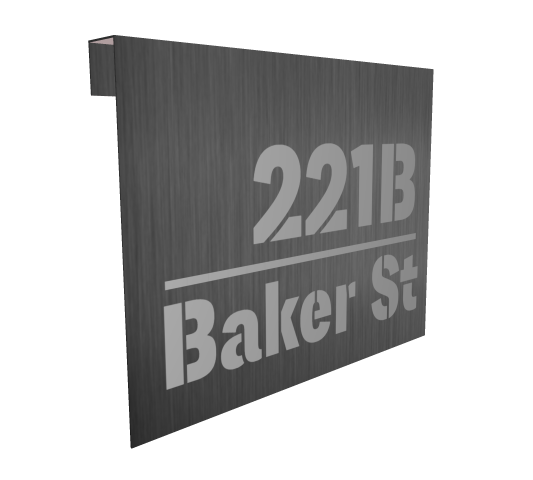 Personalized Address Plaque – Hairline 20cm x 25cm