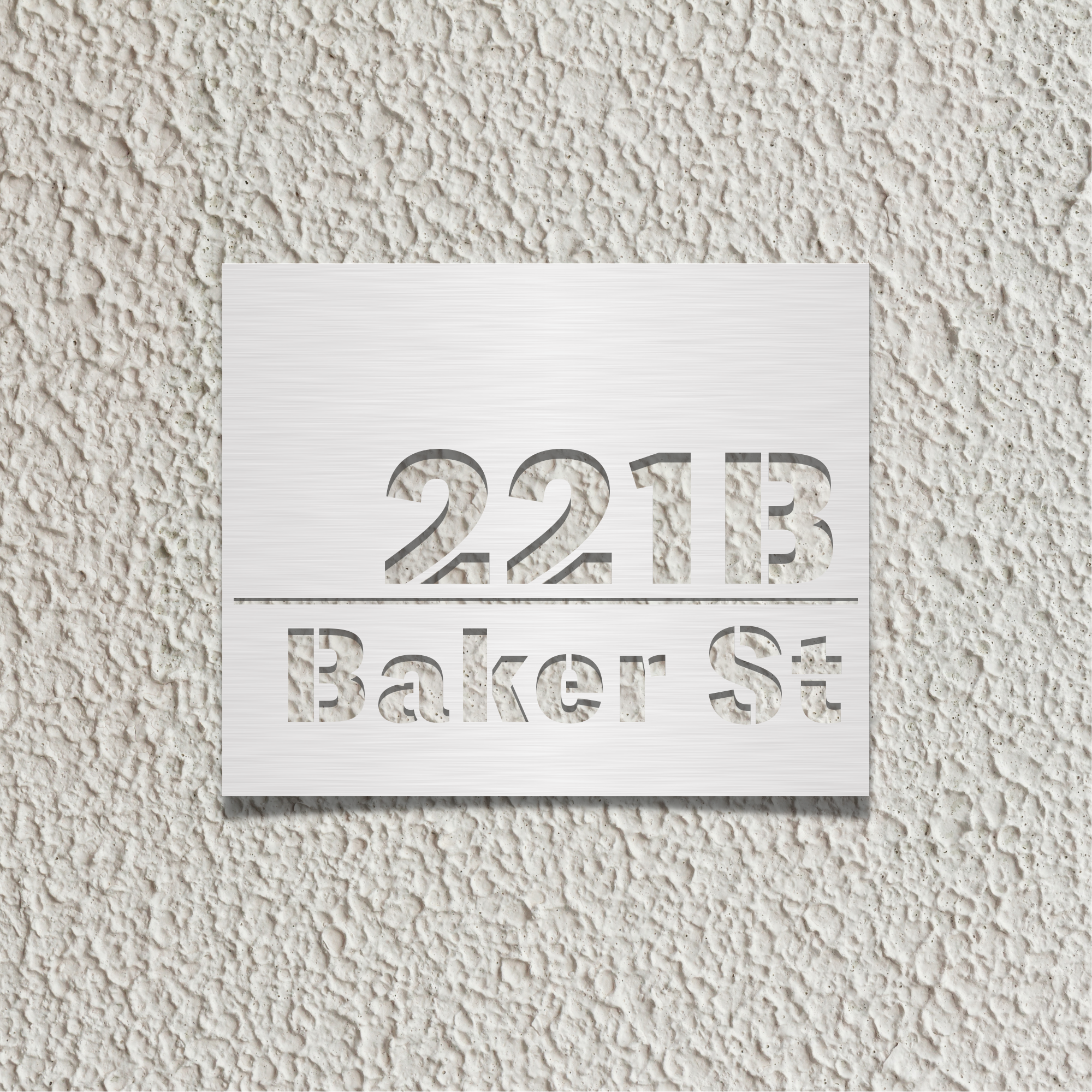 Personalized Address Plaque – White 20cm x 25cm