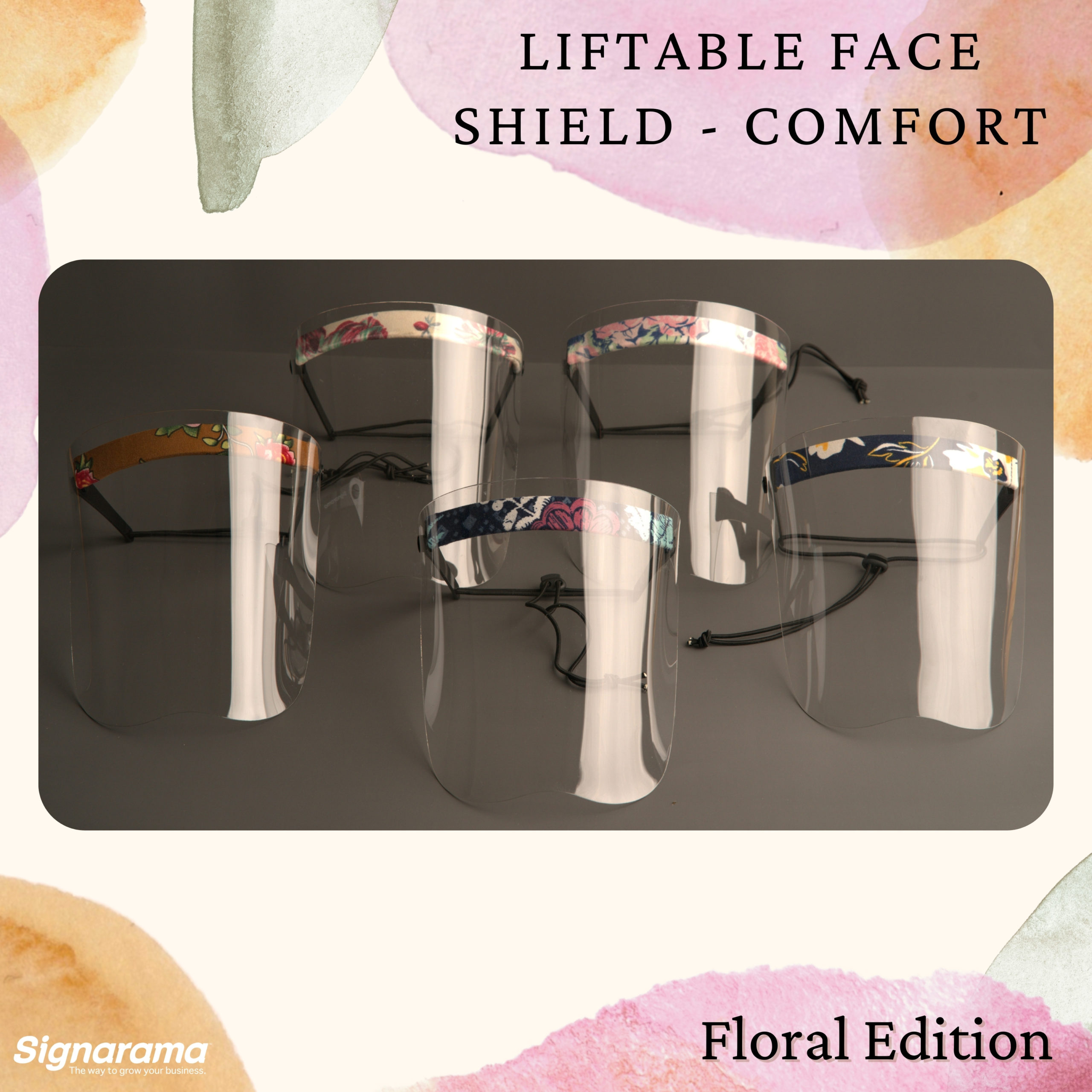 Liftable Faceshield – Comfort Floral Version