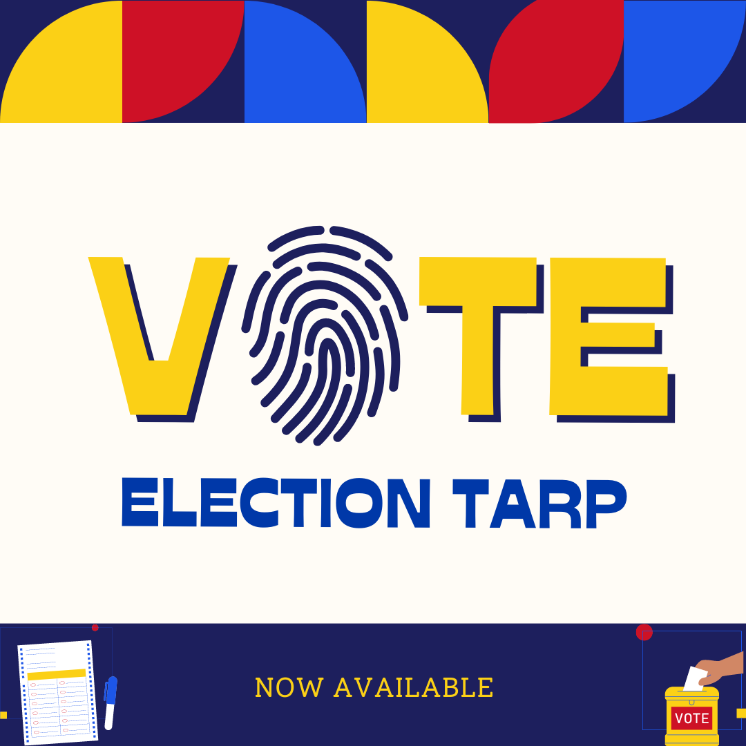 Election Tarp 7 oz – 2x3ft – (270 pcs)